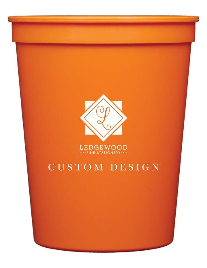 Orange Personalized Stadium Cup