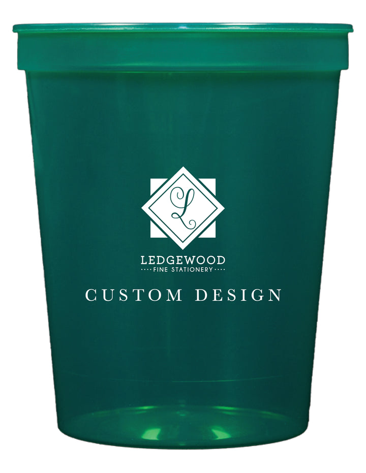 Translucent Green Personalized Stadium Cup