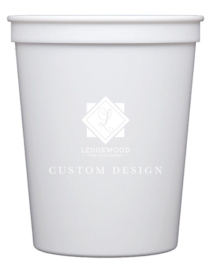 White Personalized Stadium Cup