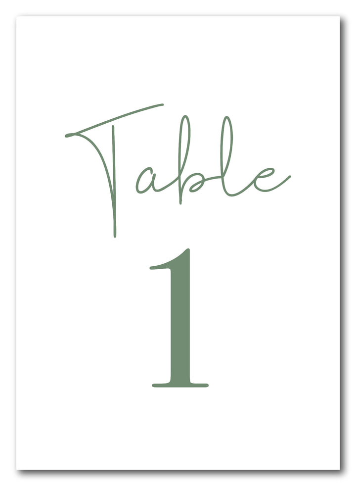 The Jennifer Table Number