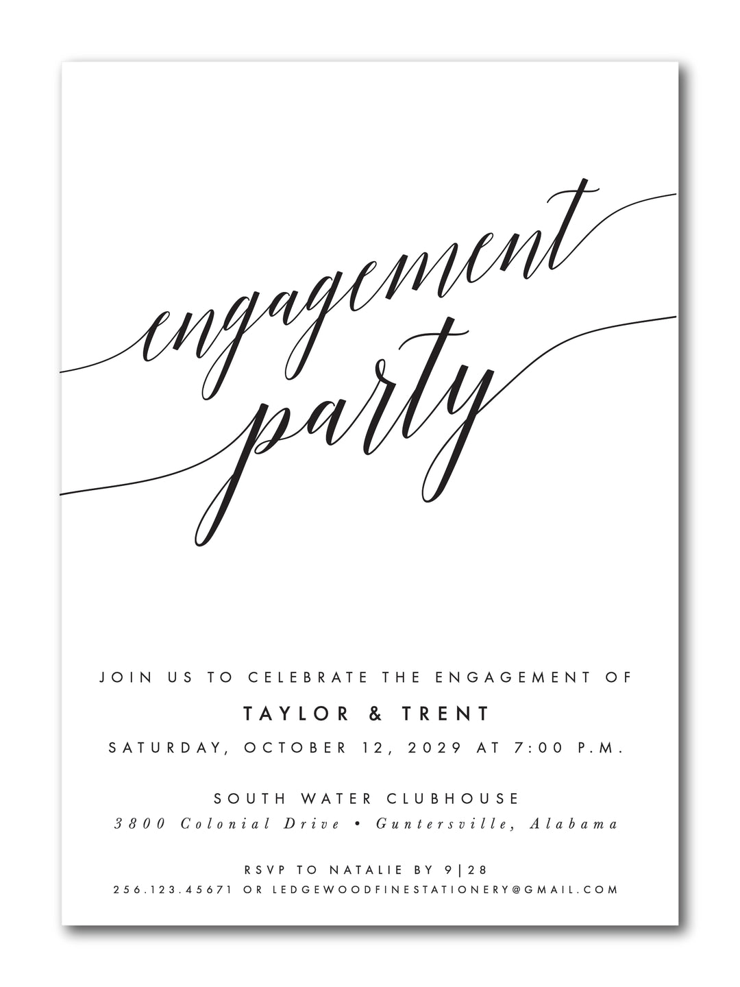 The Taylor Engagement Party Invitation