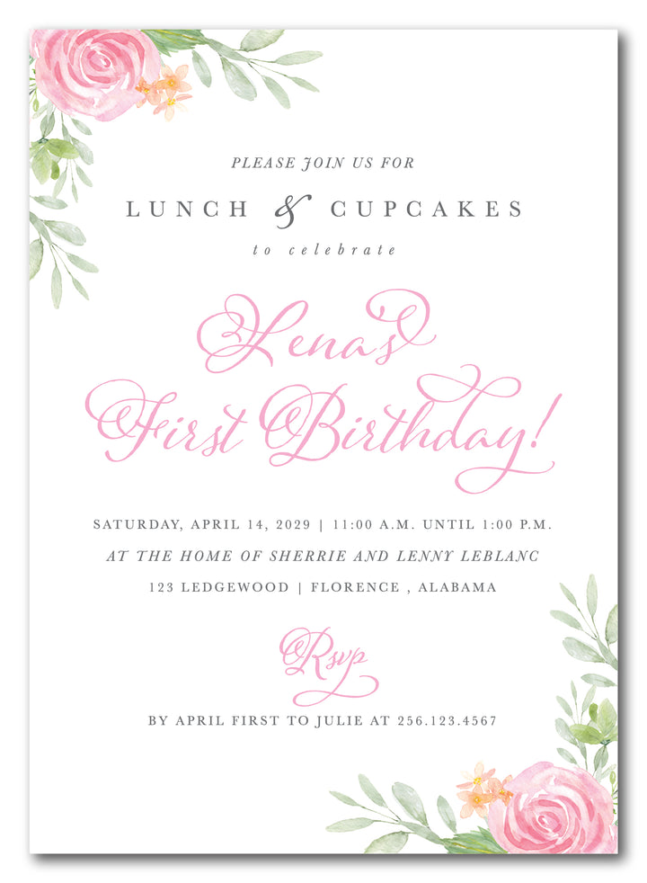 The Floral II Birthday Party Invitation