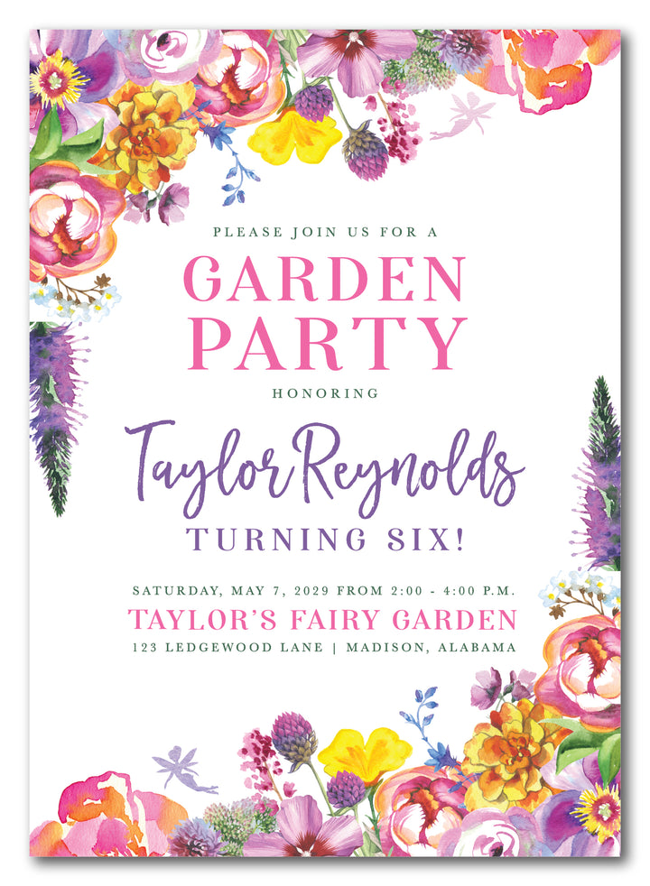 The Garden Birthday Party Invitation