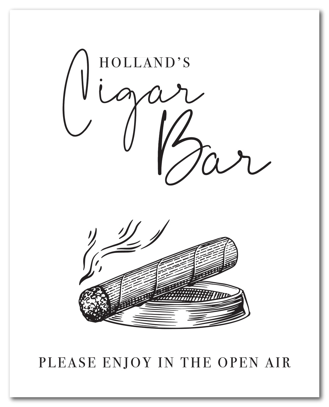 The Jennifer Cigar Bar Sign