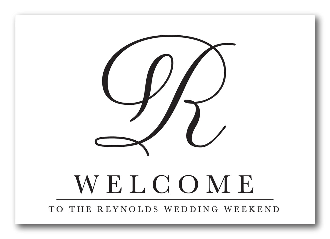 The Single Script Initial Welcome Sticker