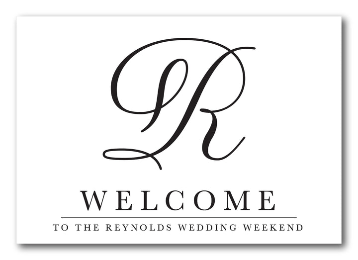 The Single Script Initial Welcome Sticker