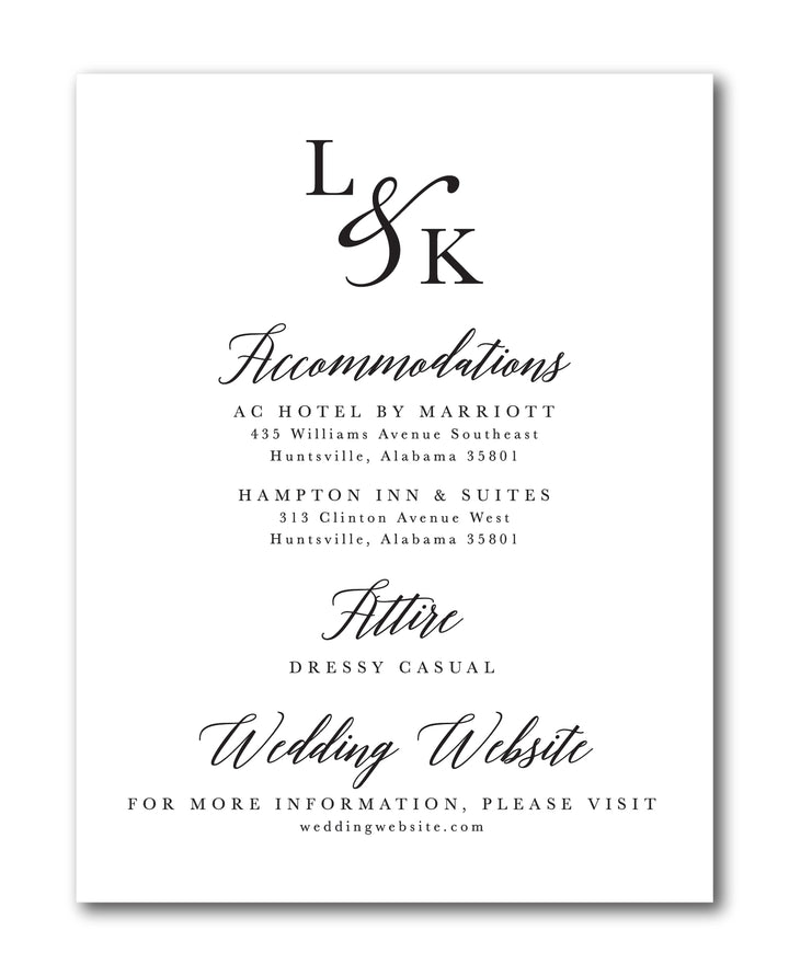 The Ampersand Initials Wedding Invitation