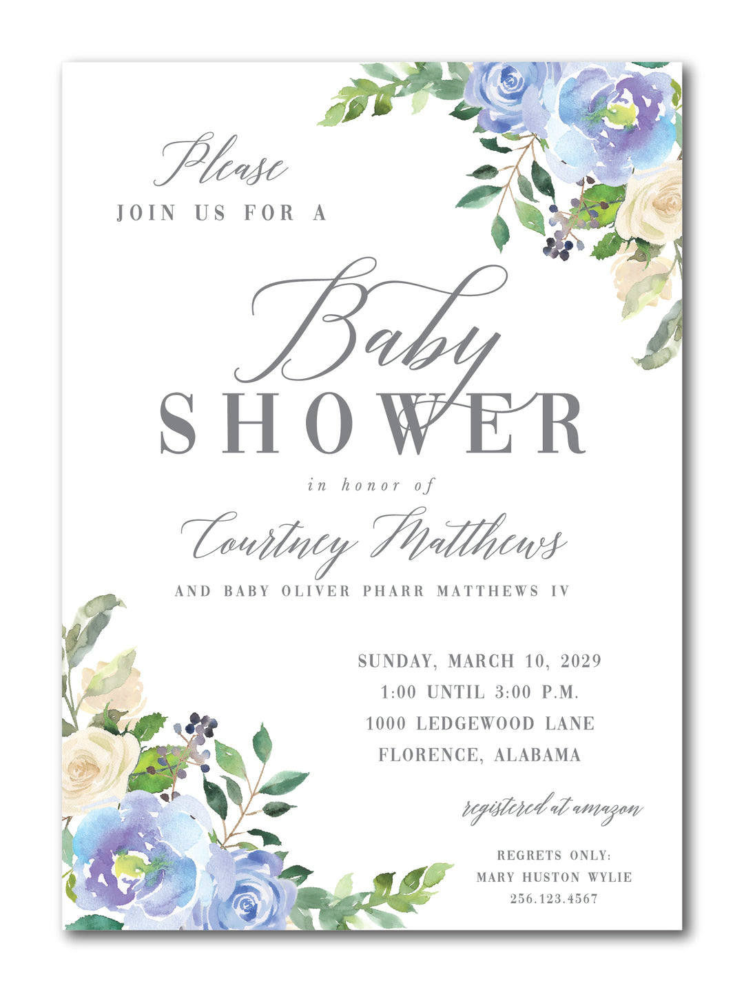The Courtney Baby Shower Invitation