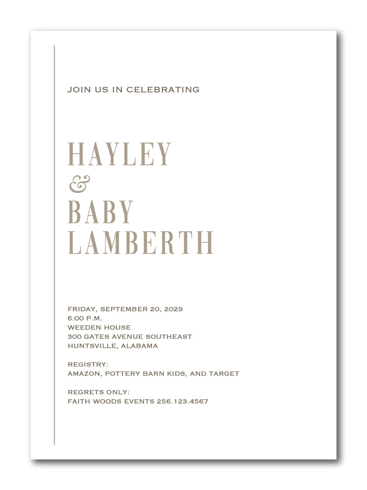 The Hayley Baby Shower Invitation