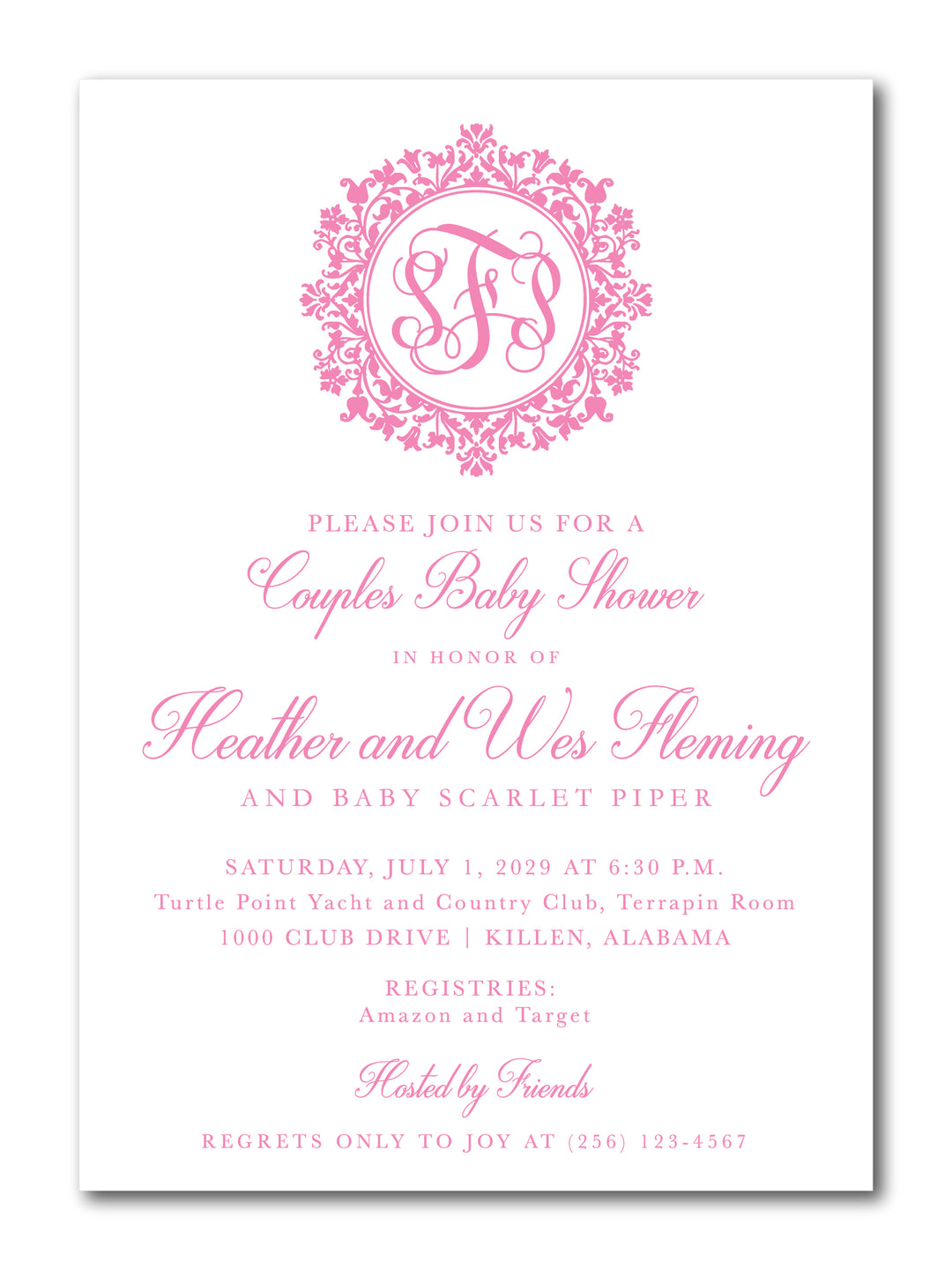 The Heather Baby Shower Invitation