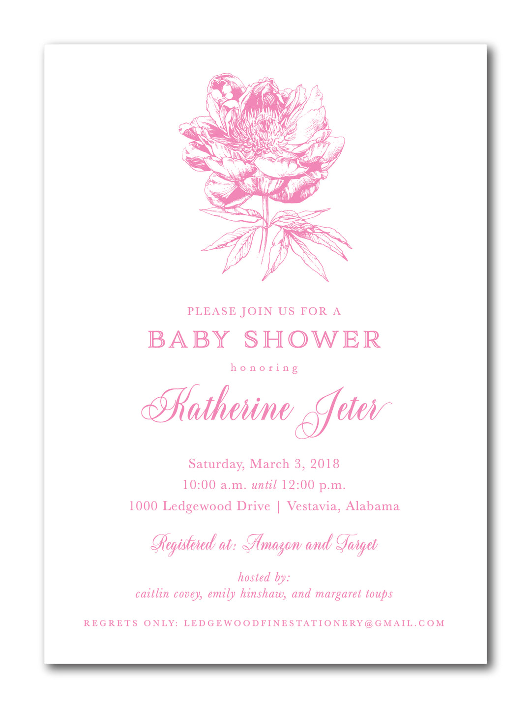 Katherine Baby Shower Invitation