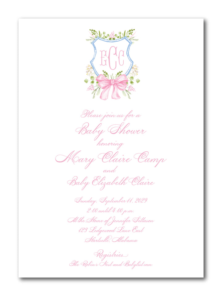 The Mary Claire Baby Shower Invitation