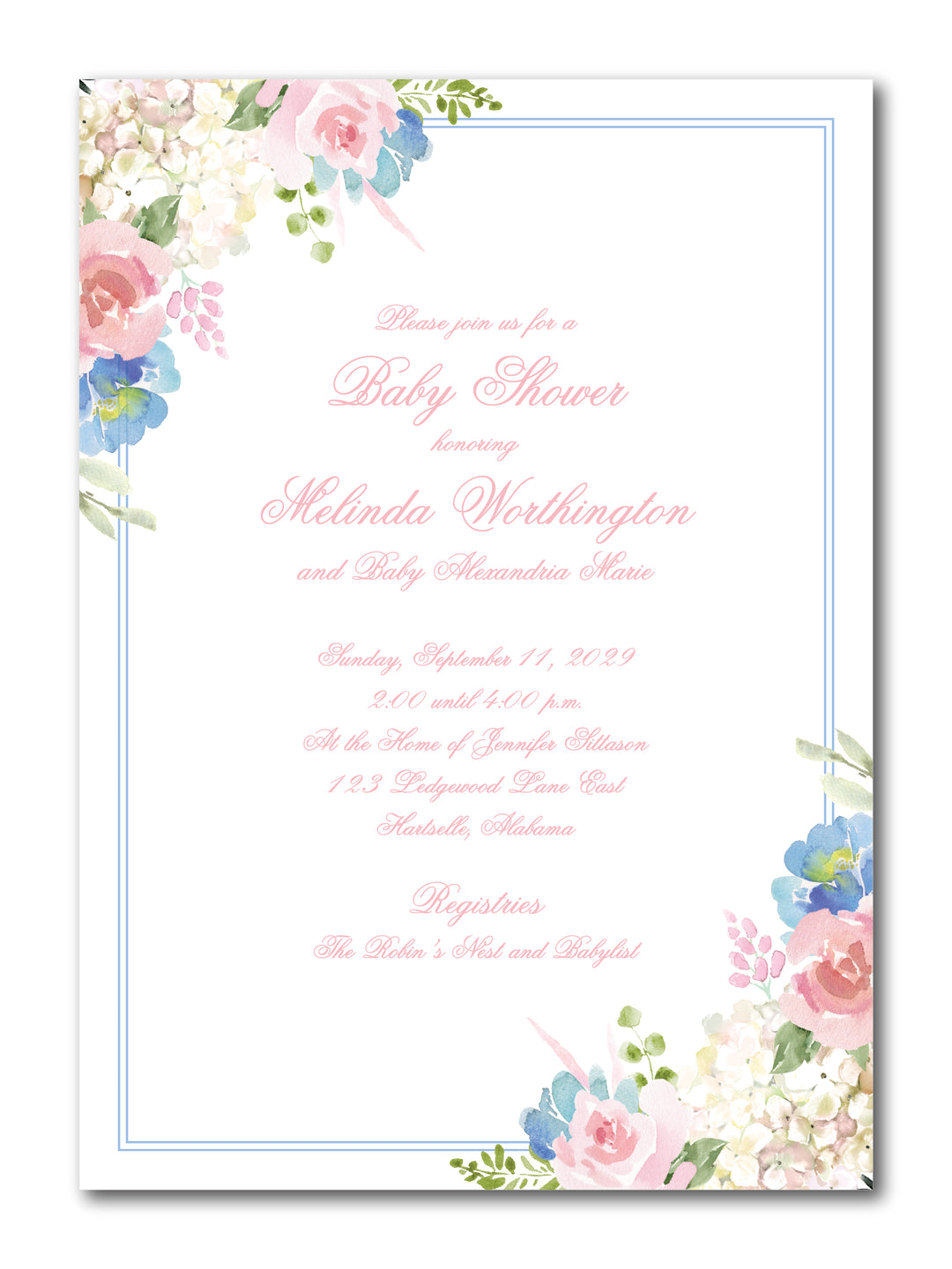 The Melinda Baby Shower Invitation
