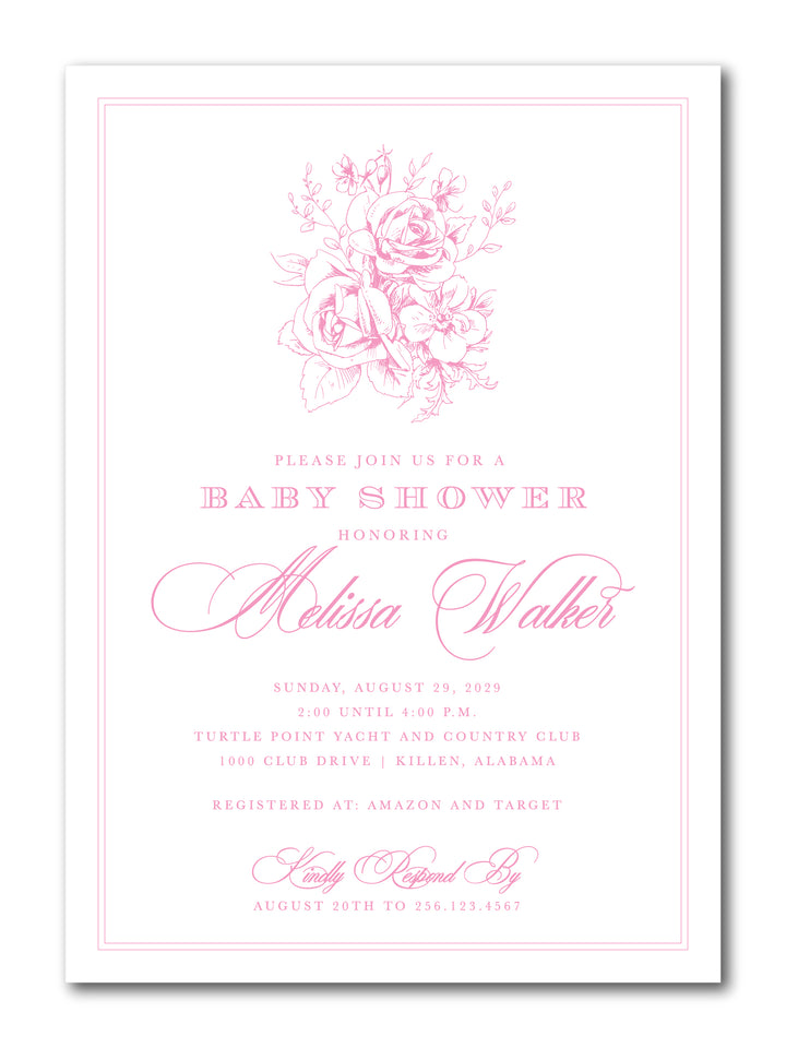 The Melissa Baby Shower Invitation