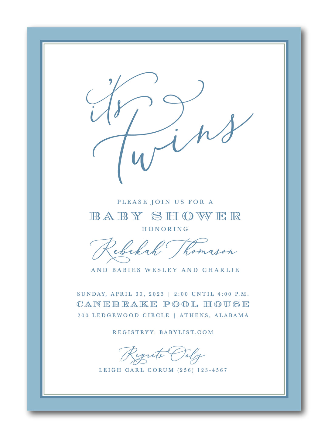The Rebekah Baby Shower Invitation