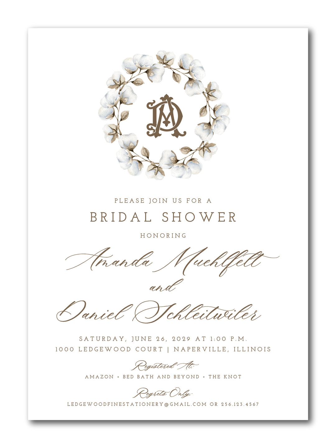 The Amanda Bridal Shower Invitation