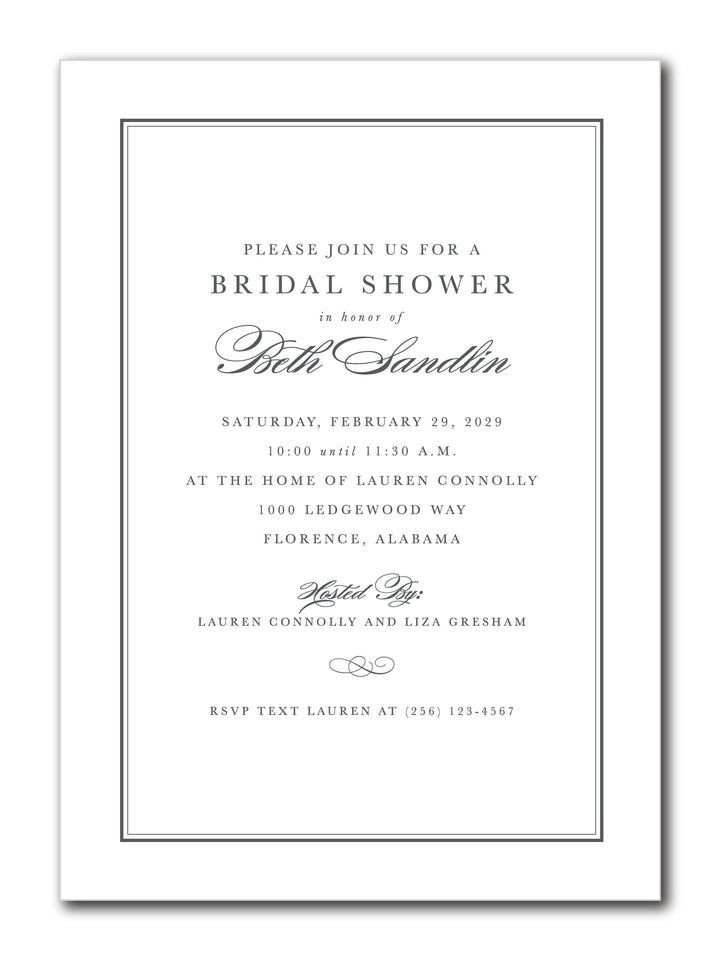 The Beth II Bridal Shower Invitation