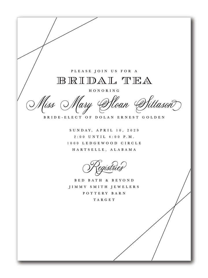 The Mary Sloan Bridal Shower Invitation