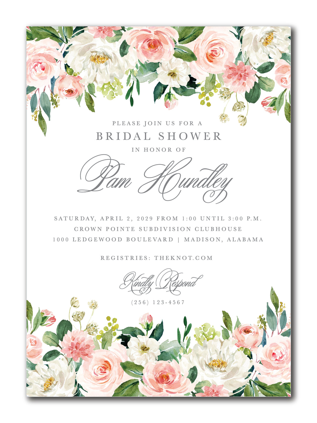 The Pam Bridal Shower Invitation