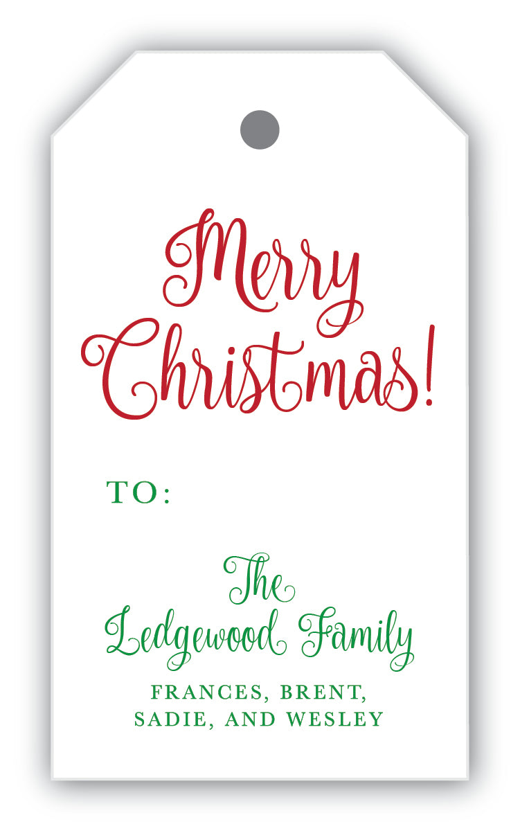 The Ledgewood Family Christmas Gift Tag