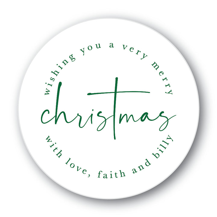The Faith II Christmas Round Sticker