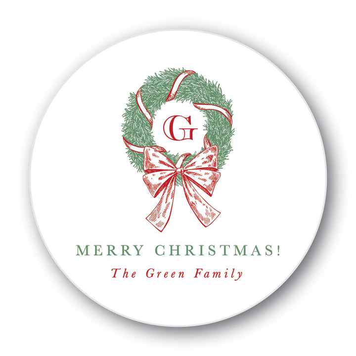 The Green Family Christmas Round Sticker