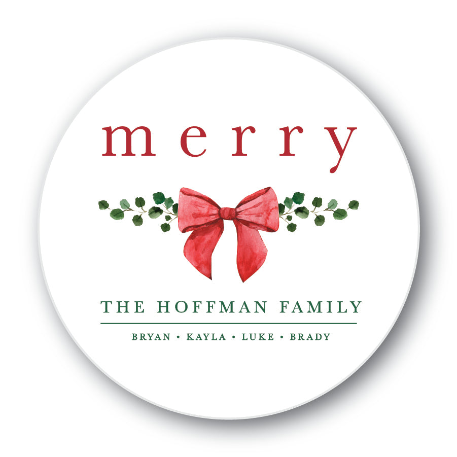The Hoffman Family Christmas Round Sticker