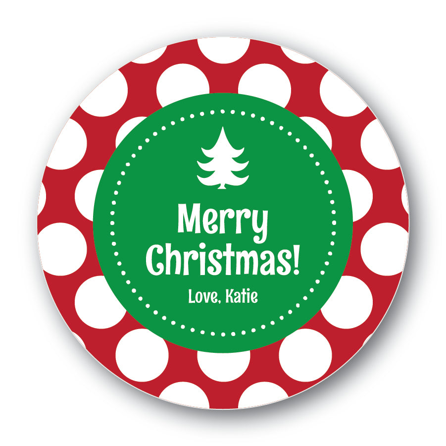 The Katie Christmas Round Sticker