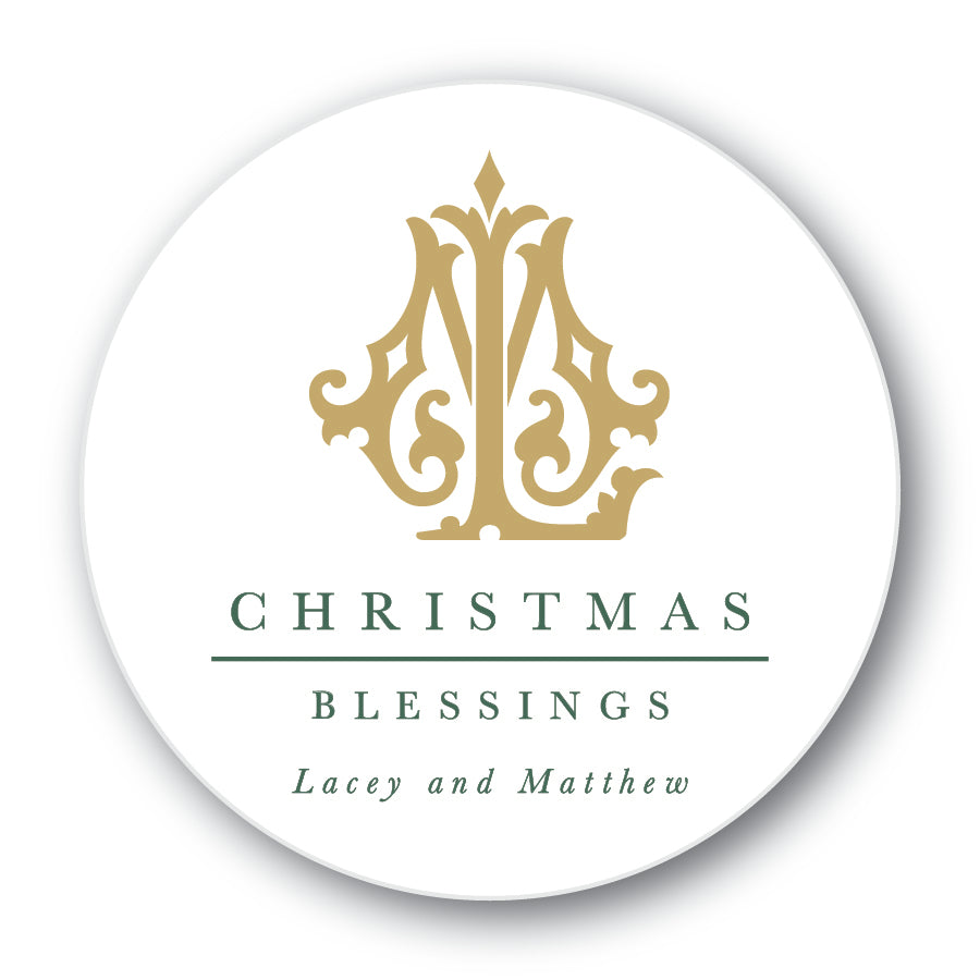 The Lacey Christmas Round Sticker
