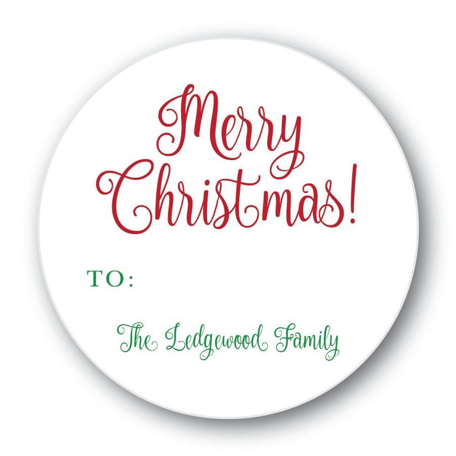 The Ledgewood Family Christmas Round Sticker