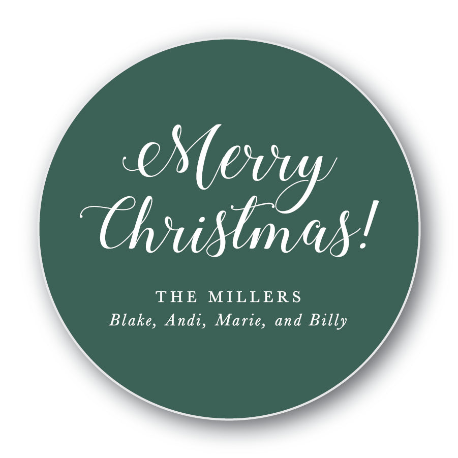 The Millers Christmas Round Sticker
