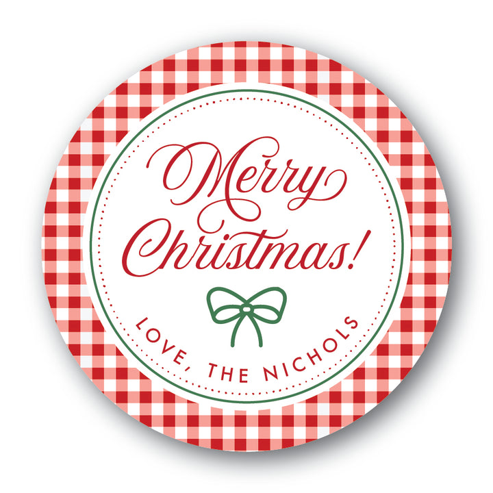 The Nichols Christmas Round Sticker