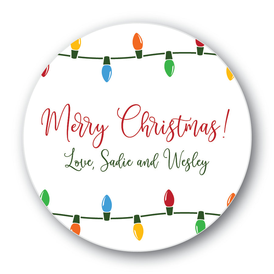 The Sadie and Wesley Christmas Round Sticker