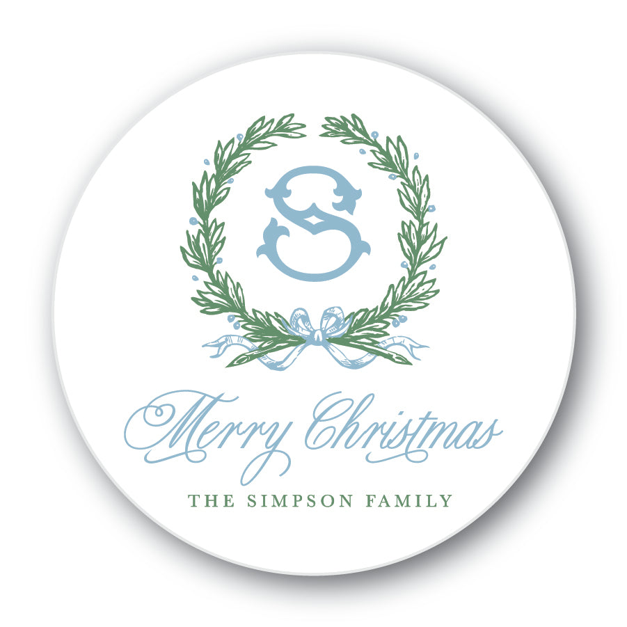The Simpson Family Christmas Round Sticker