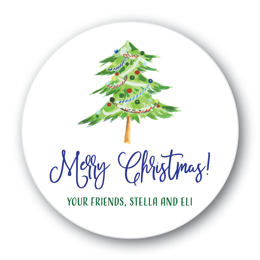 The Stella and Eli Christmas Round Sticker