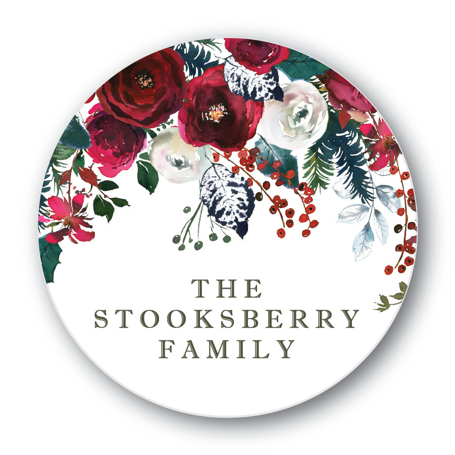 The Stooksberrry Family Christmas Round Sticker