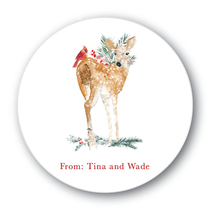 The Tina Christmas Round Sticker