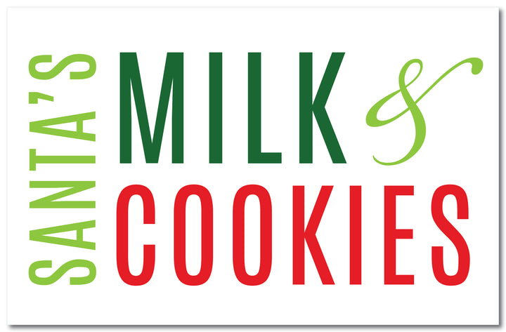 The Santas Milk and Cookies Christmas Acrylic Tray