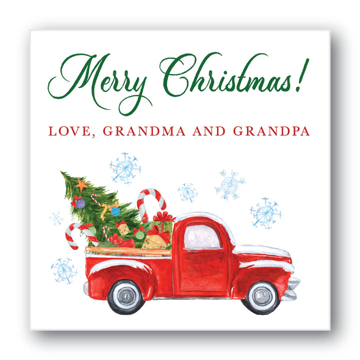The Grandma and Grandpa Christmas Sticker