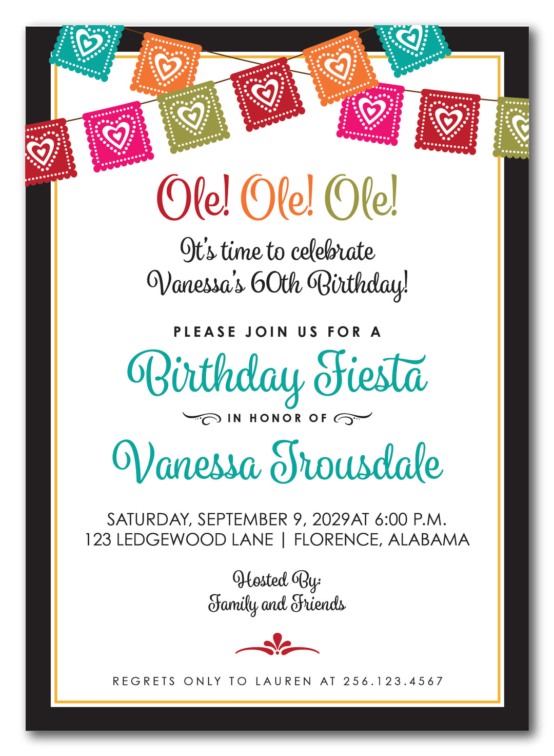 The Fiesta III Birthday Party Invitation