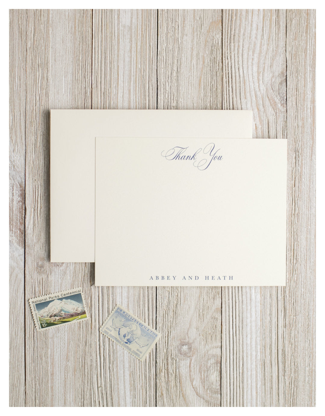 The Chic Monogram Flat Note Card