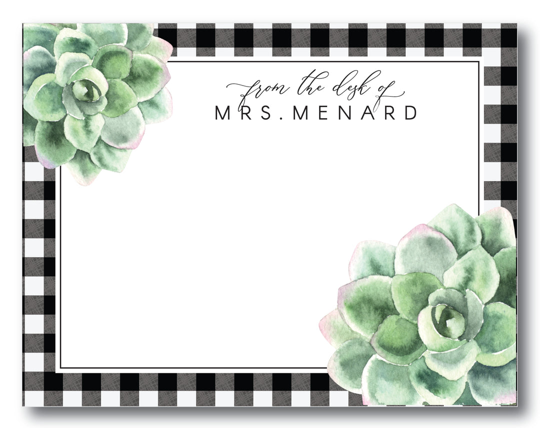 The Mrs. Menard Flat Note Card