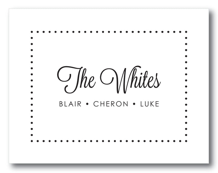 The Whites Folded Note Card