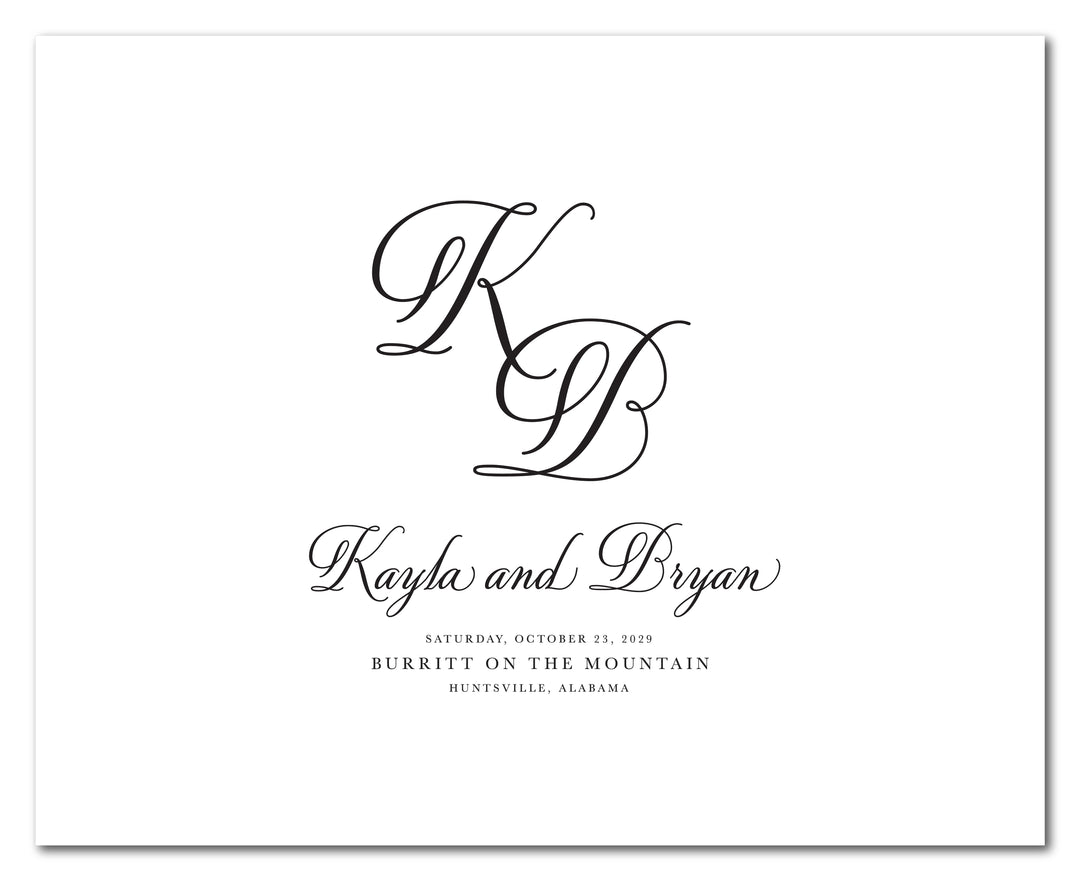 Monogram Guest Book Letter - Signed Initial