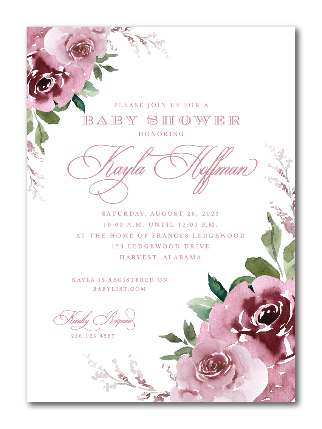 The Kayla Baby Shower Invitation
