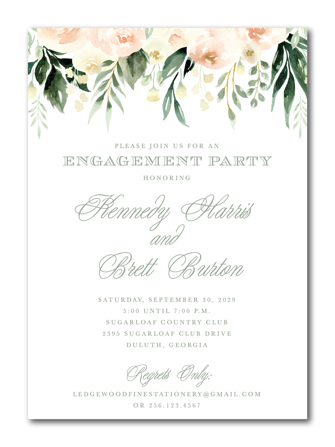 The Kennedy Engagement Party Invitation