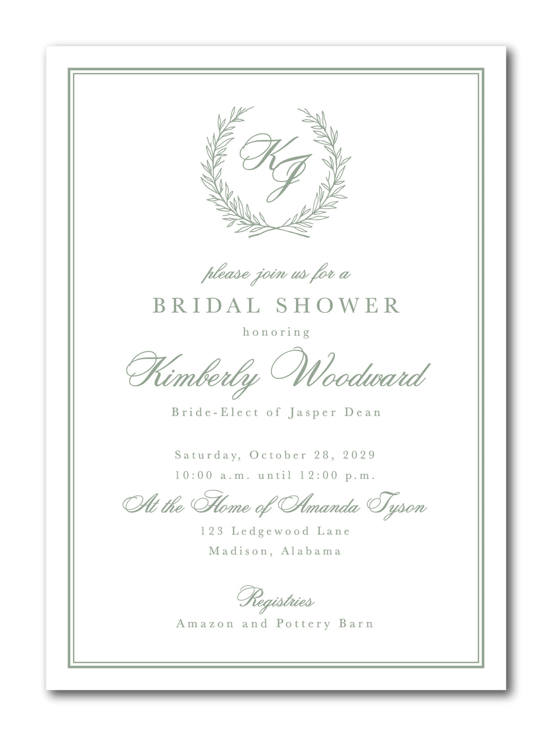 The Kimberly Bridal Shower Invitation