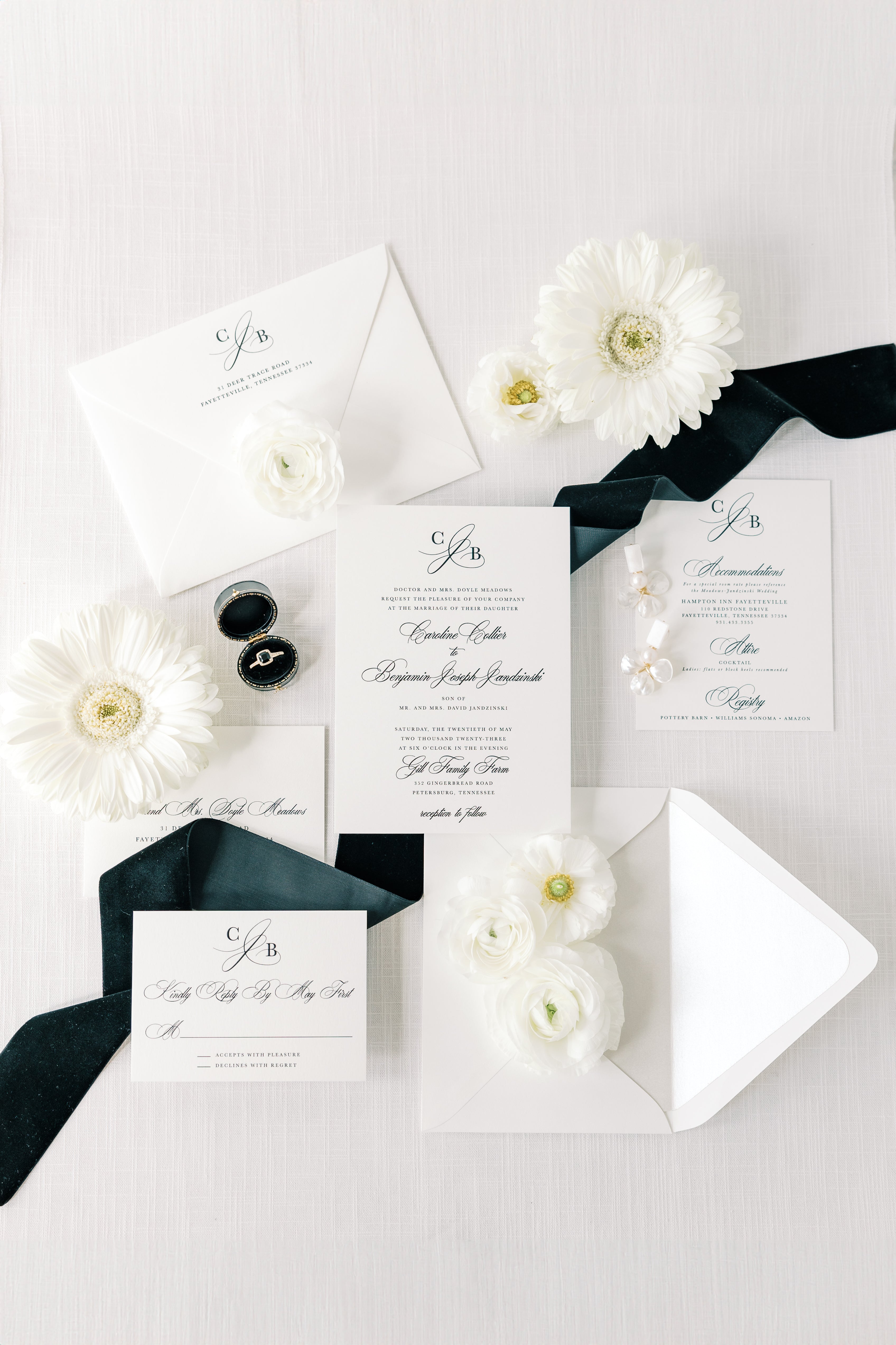 Ledgewood-Fine-Stationery-Luxury-Wedding-Invitations-Black-And-White