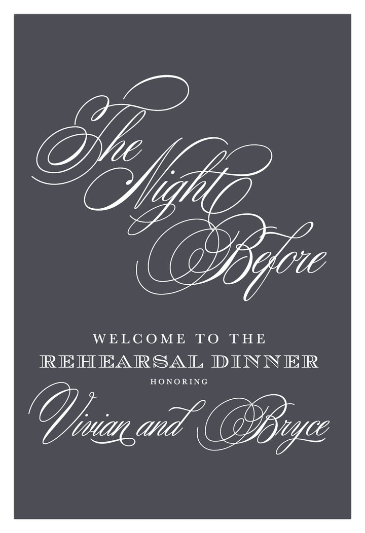 The Bryce Rehearsal Dinner Welcome Sign
