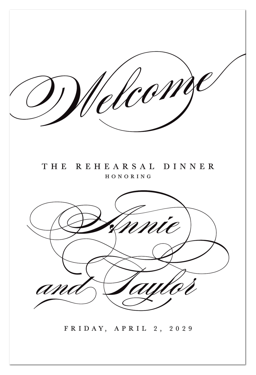 The Taylor II Rehearsal Dinner Welcome Sign